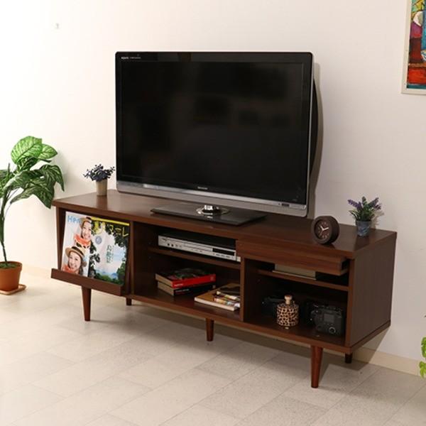 テレビボード テレビ台 幅150cm ダークブラウン 収納棚 扉収納 雑誌