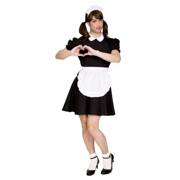 メイド コスプレ衣装 コスチューム きゅんきゅんメイドman カチューシャ エプロン付ワンピース付き 女装man ハロウィン Ds Akショップ Yahoo 店 通販 Yahoo ショッピング