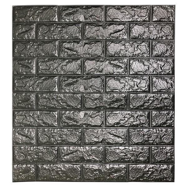 Wagic 18枚組 お中元 お洒落なクッションレンガシート Bs17 黒レンガ ブラック