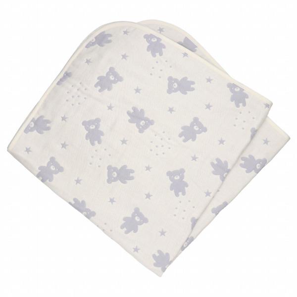 【商品名】アフガン　スターベア【素材／材質】綿100％（六重ガーゼジャカード）【色】アイボリー【サイズ】約81×81cm【ご注意事項】モニターの発色の具合によって実際のものと色が異なる場合がございます。ご了承ください。【その他商品説明】くま...