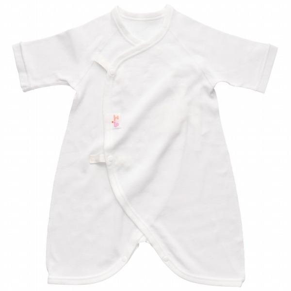 【商品名】コンビ肌着　無地ボタン【素材／材質】綿100％(フライス)【色】オフホワイト【サイズ】50〜60【ご注意事項】モニターの発色の具合によって実際のものと色が異なる場合がございます。ご了承ください。【その他商品説明】オールシーズンお使...