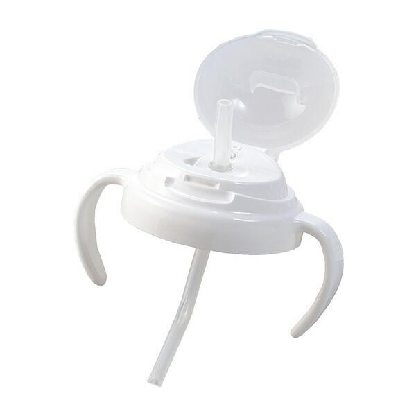 【公式ショップ 赤ちゃんの城】ストローキャップセット ストローチューブ付 マグ 単品 ピンク オフホワイト