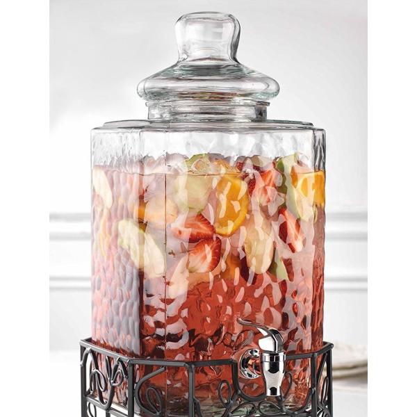 Akt8飲料水サーバー ビバレッジディスペンサー ドリンクディスペンサー Hammered Beverage Glass 飲料サーバー