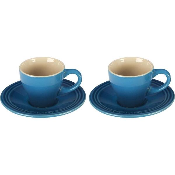 ル クルーゼ エスプレッソ カップ ソーサー ２客セット マルセイユブルー Le Creuset Stoneware Set Of 2 Espresso Cups And Saucers Marseille Akt8 通販 Yahoo ショッピング