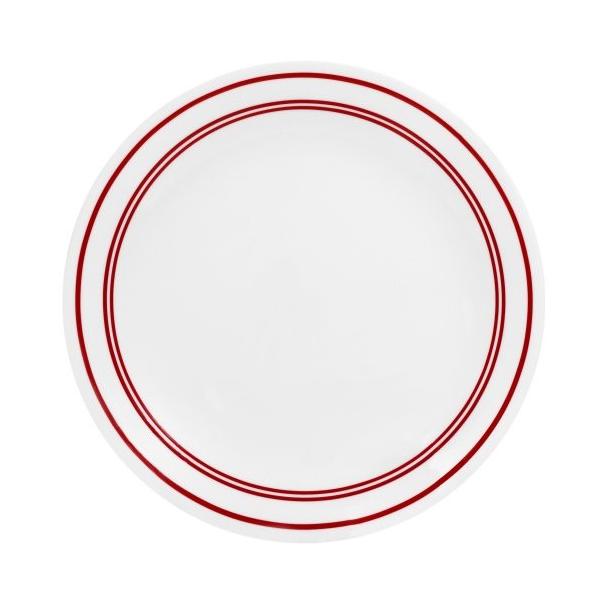 コレール リビングウェアー ディナープレート ４点セット お皿 26cm　クラシックカフェ レッド　Corelle Dinner Plate (Set of 4)  Classic Cafe Red
