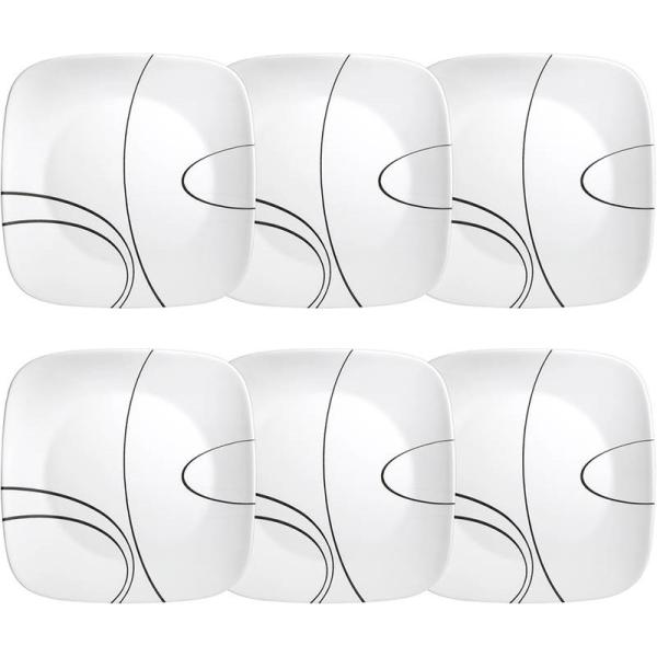 R[ H6_Zbg fBi[v[g ؎M ؎M M v[g pM MZbg 26cm VvC Corelle Square Simple Lines Dinner Plate