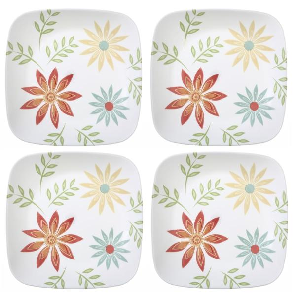 R[ XNGA `v[g 22cm W_Zbg lpM nbs[fB Corelle Square Happy Days 8-3/4" Lunch Plate (Set of 8) 1085841