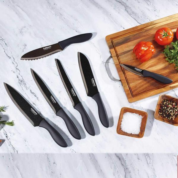 NCWi[g Lb`iCt12_Zbg Zbg n ^bNiCt ubN Jo[t Cuisinart Black Metallic Knife Set 6-Piece VFtiCt