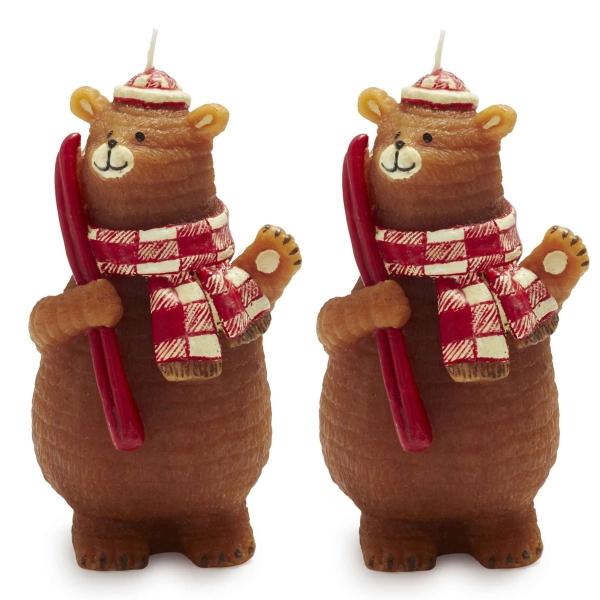 Xm[}th xA[Lh F [\N 2 Snowman &amp; Friends Bear Candle surlatable NX}XLh@܂낤