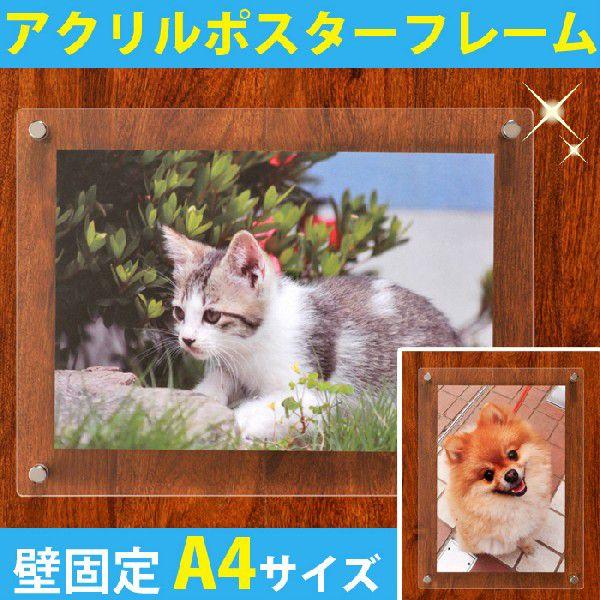 A4サイズ 260mm×347mm アクリル ポスターフレーム 壁面固定用