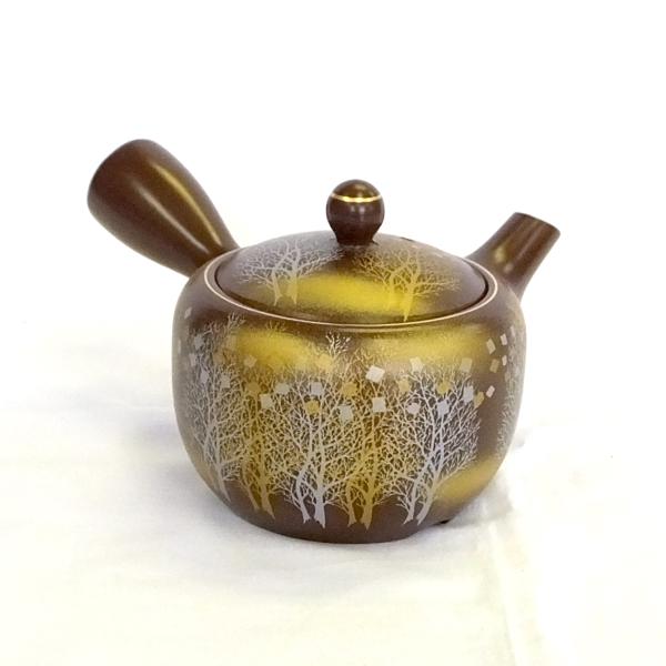 急須 使いやすい おしゃれ 落ち着いた 新回転急須 ステンレス製の固定式茶こしアミ付 平夏目茶泥新木立 しんこだち No8039 有限会社 阿久津茶舗 通販 Yahoo ショッピング