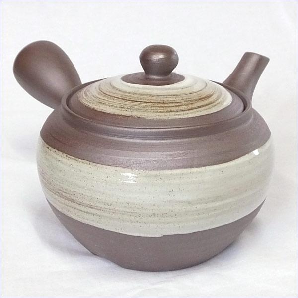 使いやすい おしゃれ 急須 大きい急須 茶こしアミ付 ステンレス製の固定式茶こしアミ付 かぶら万古白ハケ目 No8097 有限会社 阿久津茶舗 通販 Yahoo ショッピング
