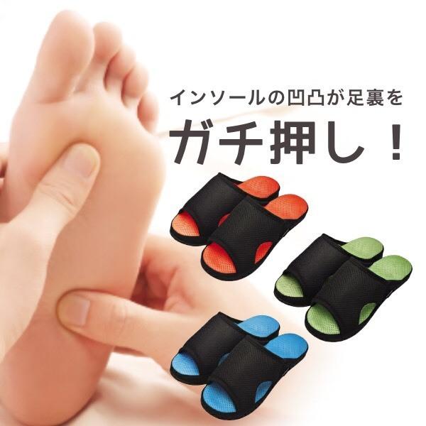 日常の暮らしのなかで、自分の体重を利用して足裏を刺激してくれます。足裏全体を指圧する従来の健康スリッパと違い、指圧箇所を絞り込むことによって、気になる部分だけをピンポイントに。まるでゲンコツでぐいぐいーっとされているような感覚です。あなたの...