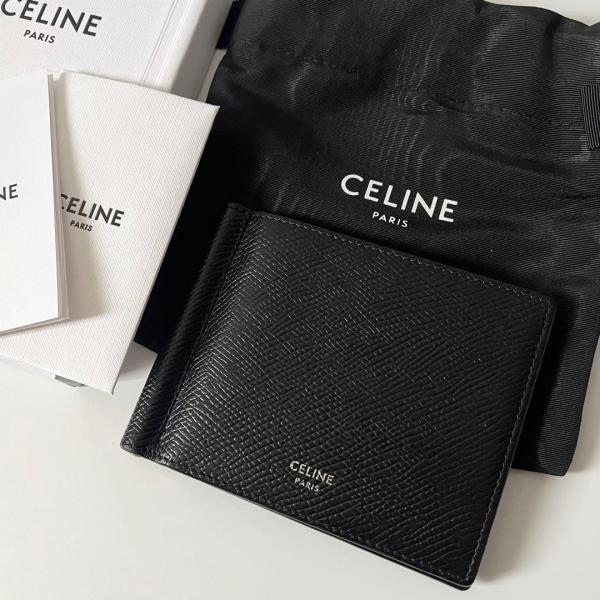 セリーヌ ビルクリップウォレット マネークリップ 現行品 ブラック CELINE（セリーヌ） ビルクリップ ウォレット マネークリップ レザー