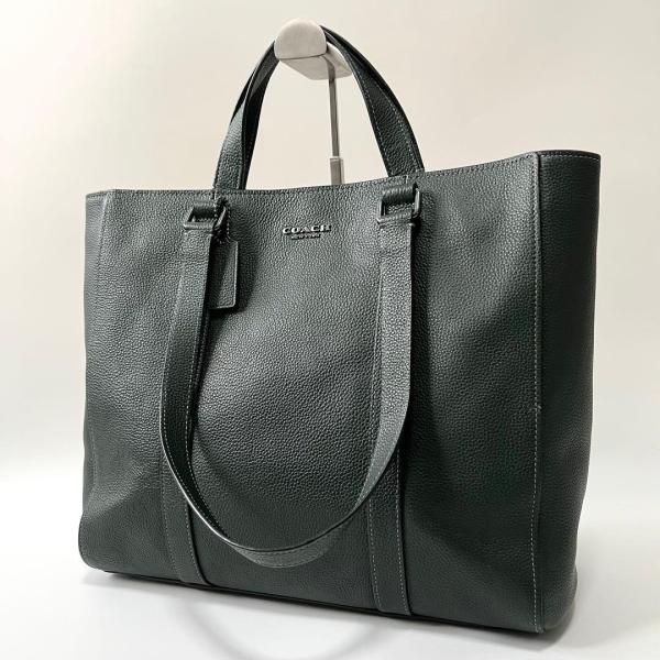 コーチ　トートバッグ　2way　ハドソン ダブルハンドル　レザー　グリーン COACH（コーチ） トートバッグ 2way ハドソン ダブルハンドル レザー