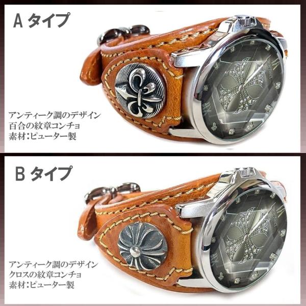 人気 腕時計 メンズ カジュアル 個性的 本革 レザー ベルト ジルコニア