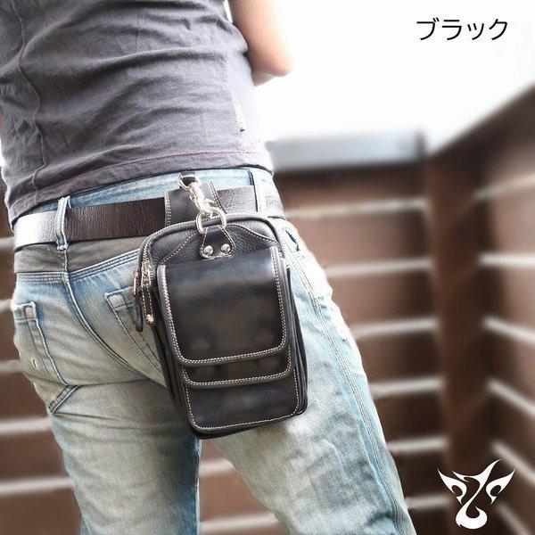 ベルトポーチ メンズ 本革 ベルトポーチ ダブルフラップ Cwlhb 025 Red メンズ 革 バッグ 財布 Alabama 通販 Yahoo ショッピング