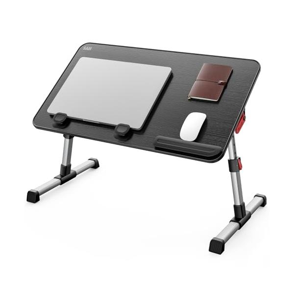 他サイト： SAIJI ベッド デスク 折りたたみテーブル ベッドテーブル PCパソコンテーブル ローテーブル オフィスデスク ラップデスク 腕保護 高さ 角度調節可能の商品画像