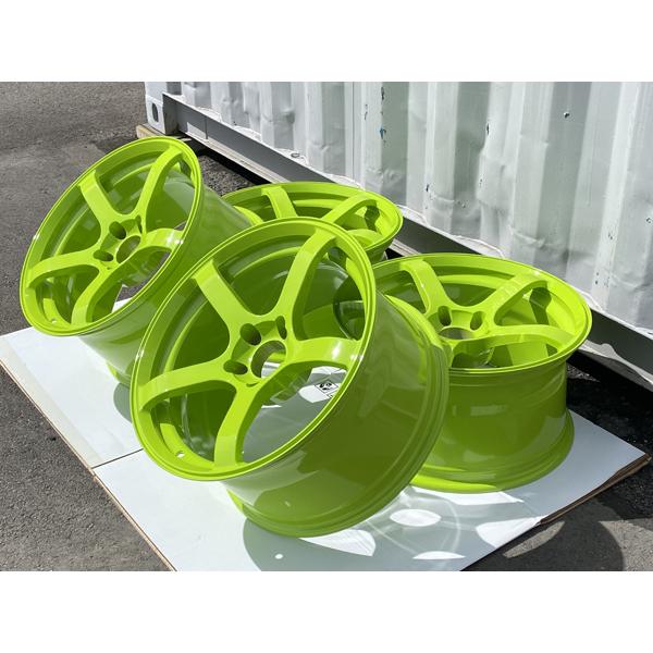 5本スポーク カラーホイール 新品 4本価格！18インチ 9.5J+28 / 10.5J+