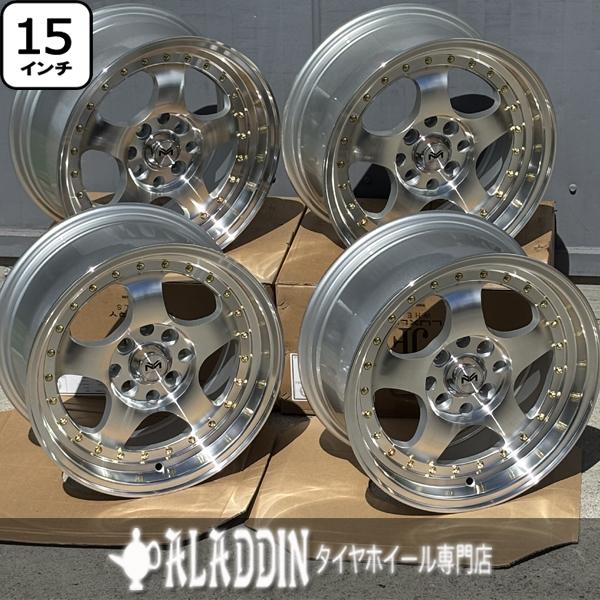 限定入荷!! 新品ホイール4本セット!! 15x7J +38 PCD100-4穴/114.3-4穴