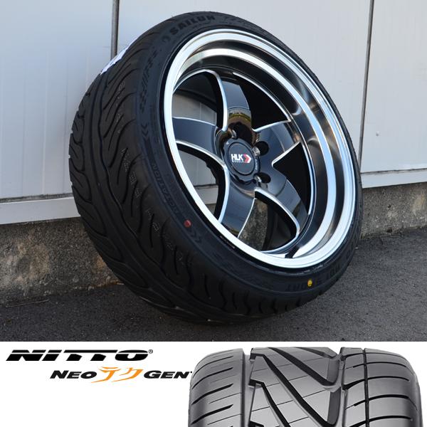 18インチ タイヤホイール 4本セット 5本スポーク 18x9 5j Pcd114 3 5穴 5h スタンス ヘラフラッシュ 段リム 深リム 黒 Black Hu001 Neogen 6 アラジンホイールズ 通販 Yahoo ショッピング