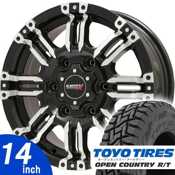 送料込み タイヤホイール2本セット① 155/65R14 OPEN COUNTRY ハイゼット N-BOX エブリィ キャリー 14インチ タイヤ