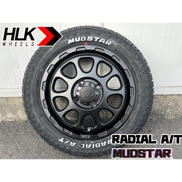 送料込★マッドスター155/65R14セット★ハイゼット・キャリー・エブリー MUDSTAR ホワイトレター 軽トラ 軽バン タイヤホイールセット 14