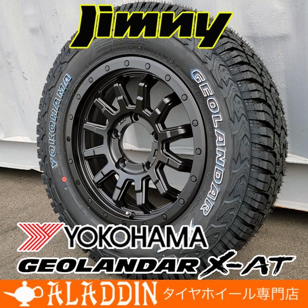 ジムニー JB64 JB23 JA11 リフトアップ 新品 16インチ タイヤホイール 4本セット YOKOHAMA ジオランダー XAT G016  ホワイトレター