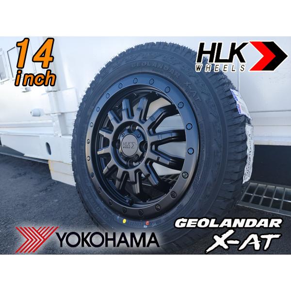 GEOLANDAR 新品 14インチ タイヤホイール 4本セット HLK ロック
