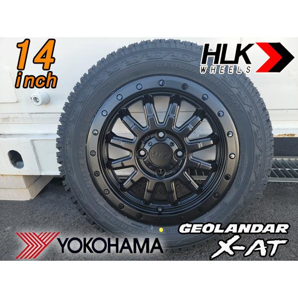 GEOLANDAR 新品 14インチ タイヤホイール 4本セット HLK ロック 