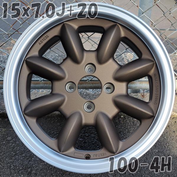 15 x 7J +20 PCD100 4H 4穴 新品 ホイール 4本セット 15インチ 7.0J 