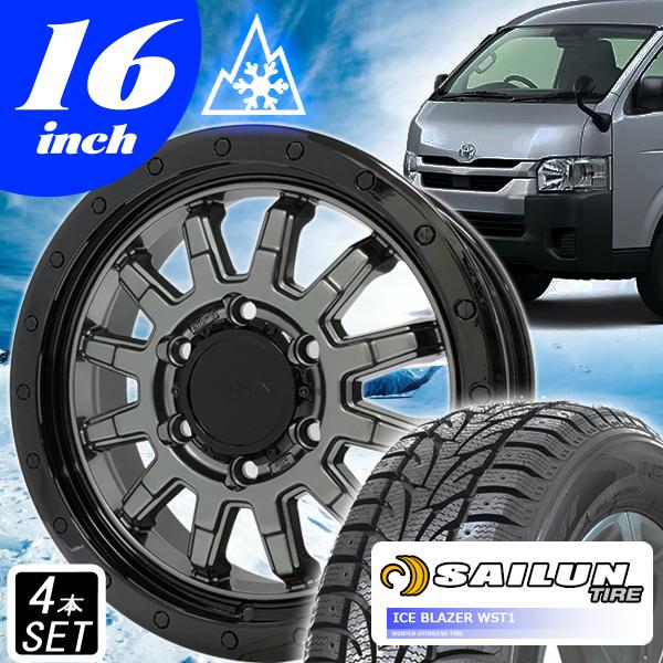 スタッドレスタイヤホイールセット 215/65R16C 車検対応 16インチ 