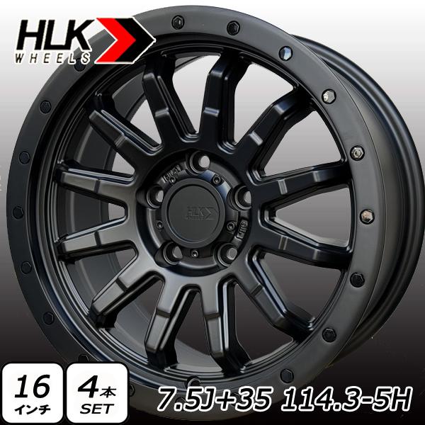 新品 AT-W XX 16インチ 社外ホイール 4本 7J5HPCD114.3+40 サテンブラック デリカD:5 エクストレイル RAV4等　(VHZ008) クレジットカード QRコード決済可能 デリカ RAV4 CX-5 エクストレイル アルファード ヴェルファイア 等 HLK