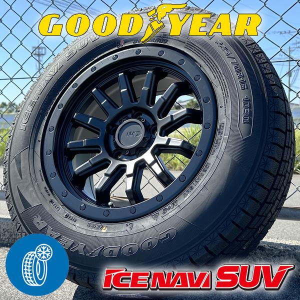 GOODYEAR icenavi suv 215/70R16 スタッドレスタイヤ+ホイールセット　中古ですが溝あり実用問題なし　フォレスター、アウトランダー等に アイスナビ SUV RAV4 アドベンチャー オフロード 16インチ 7.5J+35