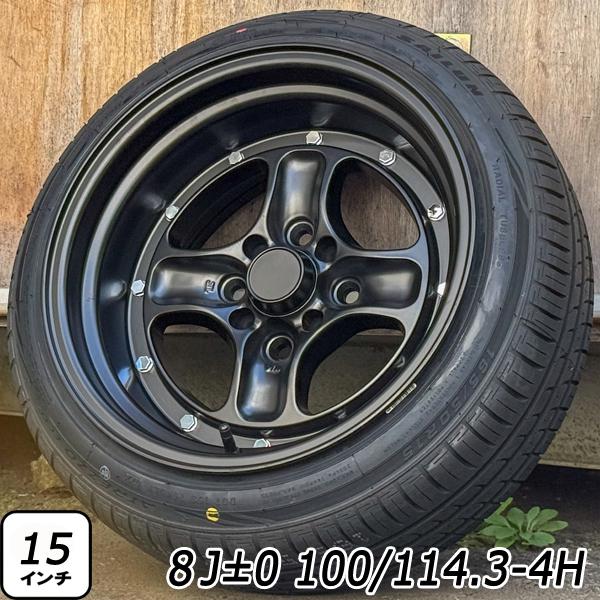 ATREZZO ラス1 タイヤホイール4本SET 新品 15×8J ±0 PCD 100 114.3 4穴