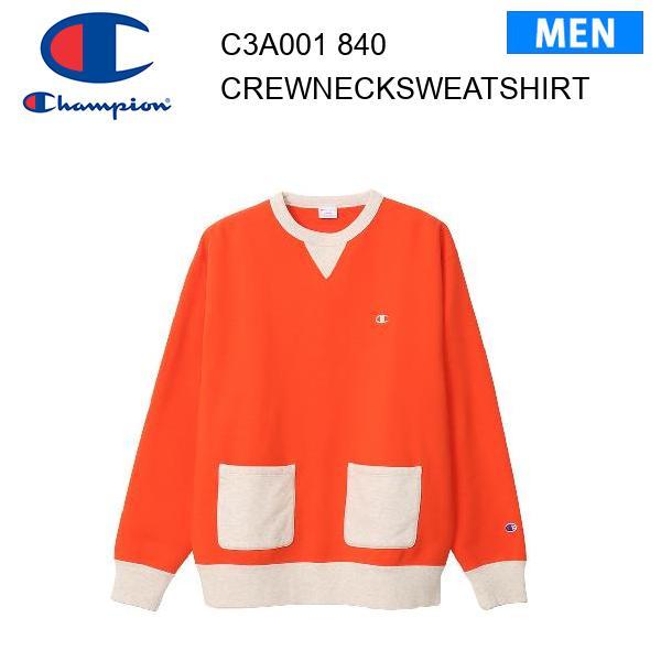 Champion オレンジ クルーネック トレーナー】人気チャンピオン 