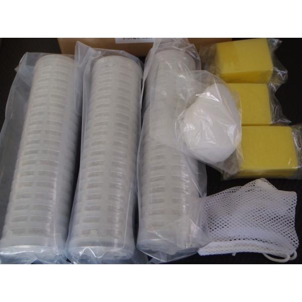 24時間風呂時間風呂　エヴァーンのメンテンスセット（約1年分）1箱です。内容不織布（52枚入り）トップフィルター（黄色スポンジ　12枚）ロールフィルター（活性炭シートタイプ）　3本抗菌材　1袋