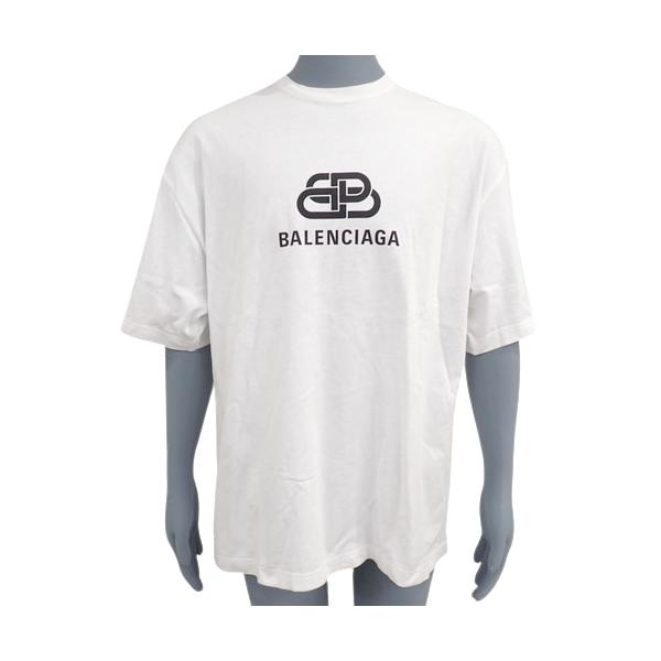 バレンシアガ BBロゴTシャツ トップス 半袖 XS ホワイト白 ブラック 