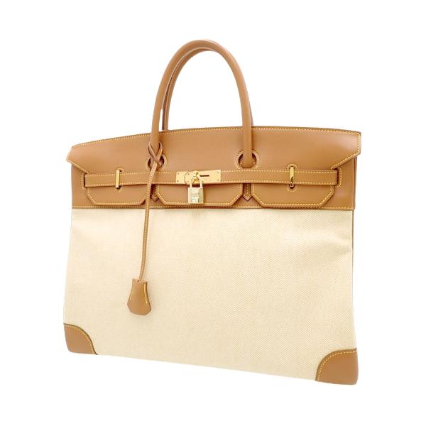 エルメス トートバッグ ベージュ ブラウン 中古・古着通販】HERMES (エルメス) トートバッグ ベージュ