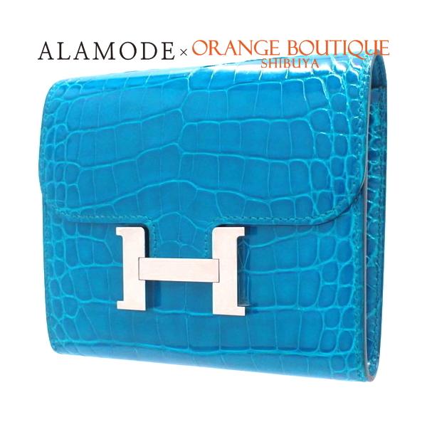 エルメス　べアン　コンパクト　財布　ブルー　イズミール　ターコイズ　HERMES エルメス べアン コンパクト 財布 ブルー イズミール ターコイズ