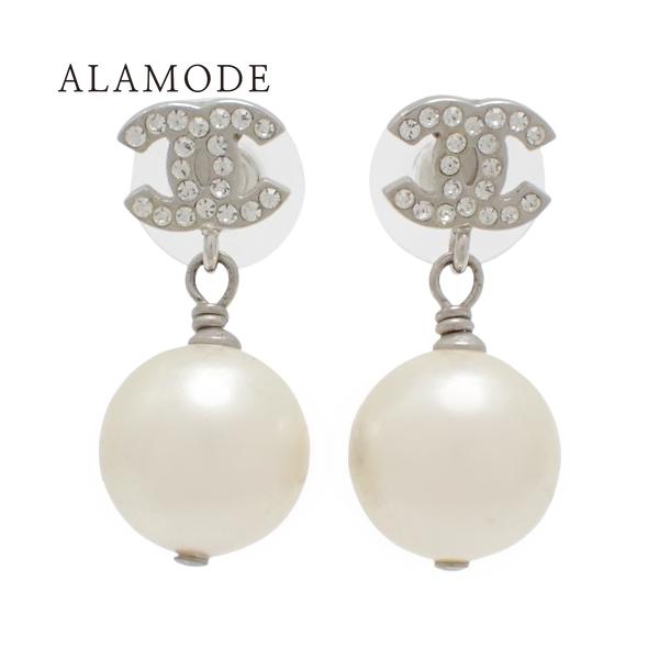 CHANEL ココマークメタル パール ピアス シャネル CHANEL ココマークピアス シルバー メタル・パール