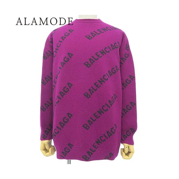 BALENCIAGA（バレンシアガ） ロゴ ニット トップス セーター 総柄 長袖