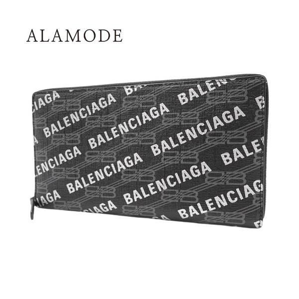 BALENCIAGA バレンシアガ BBモノグラム ジップウォレット 長財布  