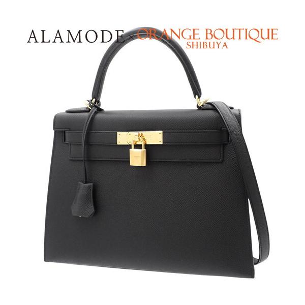 HERMES（エルメス） ケリー28(外縫い) ブラック黒 ヴォーエプソン