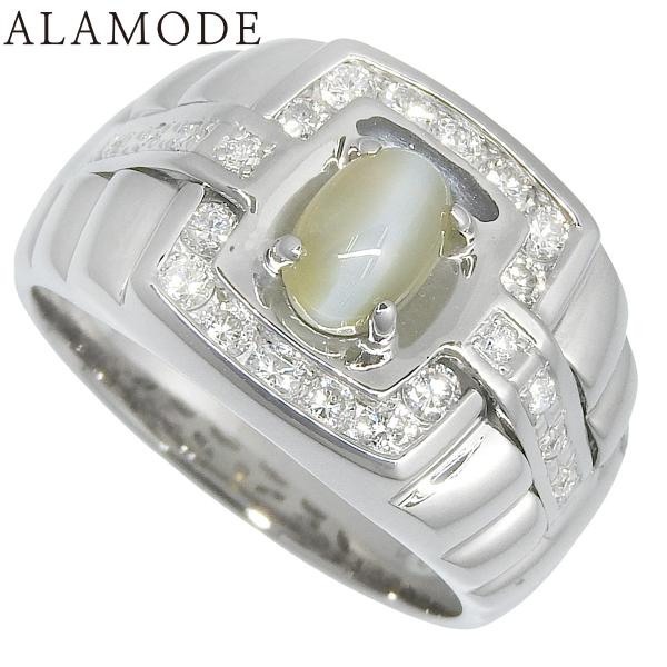 CE1.22/D0.54 クリソベリルキャッツアイ ダイヤモンド リング K18