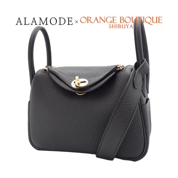 HERMES(エルメス) リンディ ミニ K刻印 ブラック黒 トリヨンクレマンス ゴールド金具 ショルダーバッグ 肩掛け 斜め掛け レディース 40802151197【中古】【アラモード】 HERMES（エルメス） リンディ ミニ K刻印 ブラック黒 トリヨン