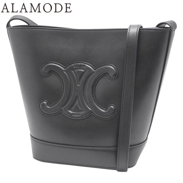 【激レア】CELINE ボストンバッグ　トリオンフ　大容量　旅行　本革　黒 CELINE 未使用保管品 袋付 セリーヌ トリオンフ ロゴ レザー 本