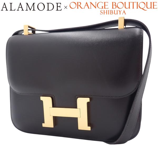 HERMES（エルメス） コンスタンス24 ブラック黒 ボックスカーフ