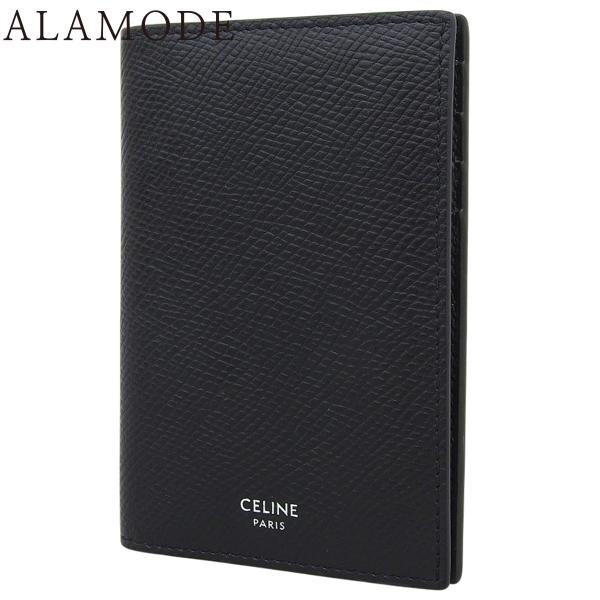 CELINE(セリーヌ) バーティカル カードホルダー カードケース/パスケース 小物 名刺入れ 定期入れ グレインドカーフスキン ブラック黒 10K873GTH.38SI メンズ 40802169342【中古】【アラモード】 CELINE（セリーヌ） バーティカル カードホルダー パスケース グレ
