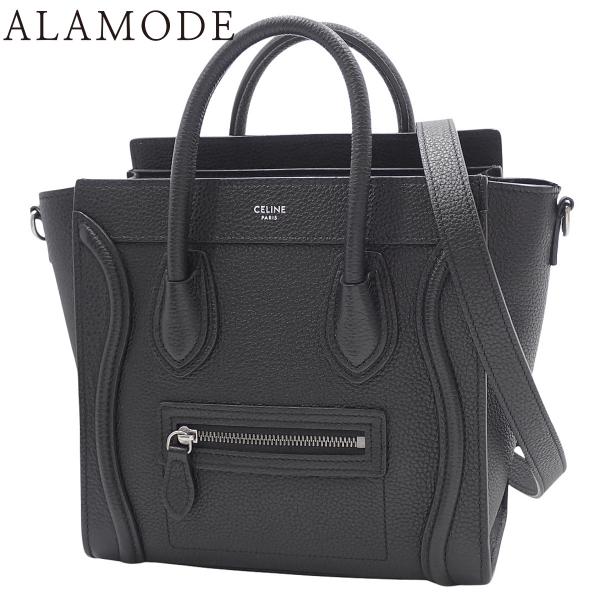 【美品・新ロゴ】セリーヌ ラゲージ ナノショッパー 2way ハンドバッグ スリ CELINE（セリーヌ） ラゲージ ナノショッパー ハンドバッグ 肩掛け